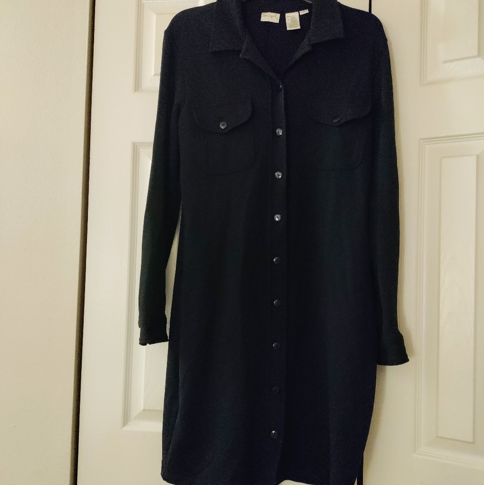 VERY RARE!✨️Vintage SPIEGEL Sleek and classy black calf length jacket! Sz 10